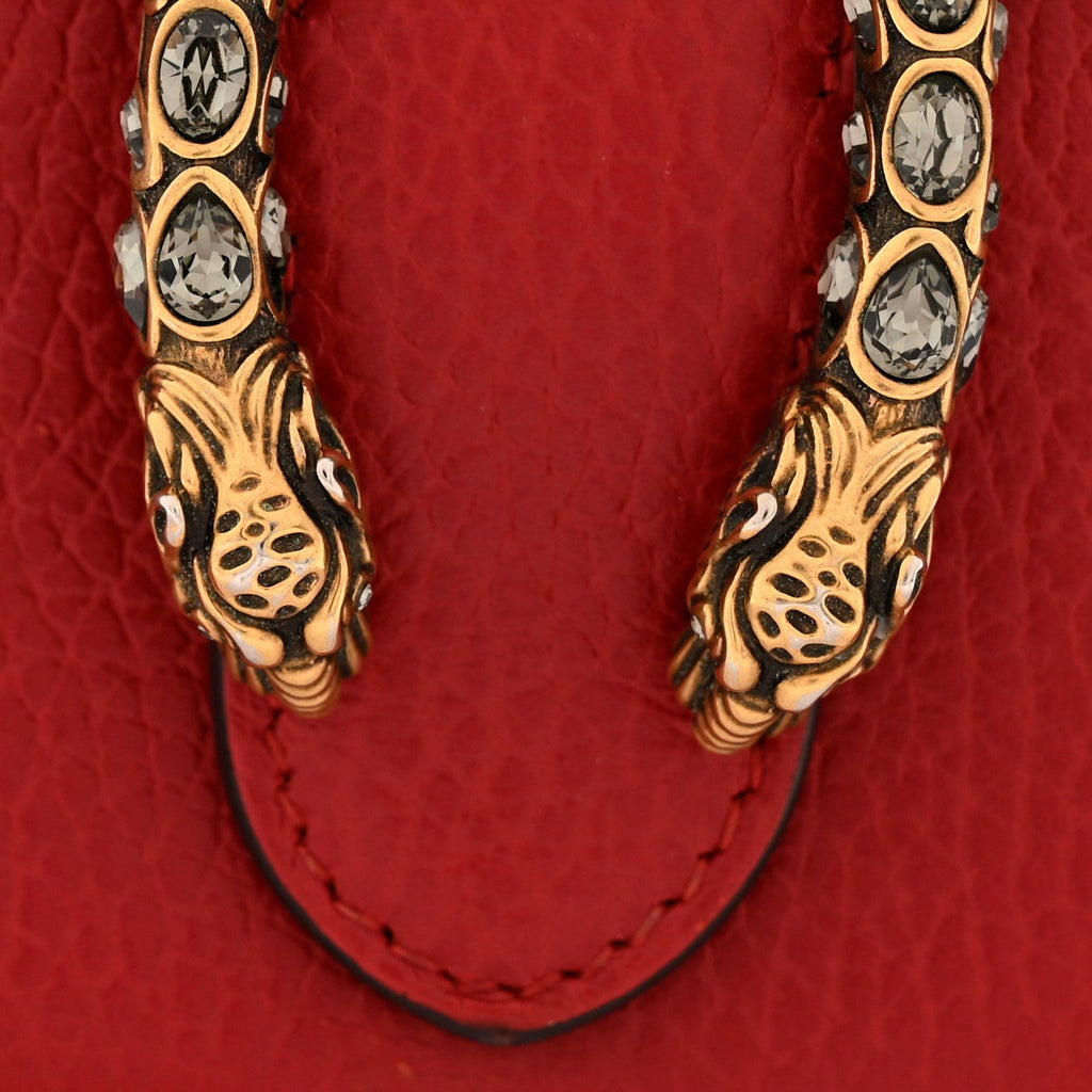 Calfskin Mini Dionysus Chain Wallet Hibiscus Red product image 12, provided for visual reference and product detail review