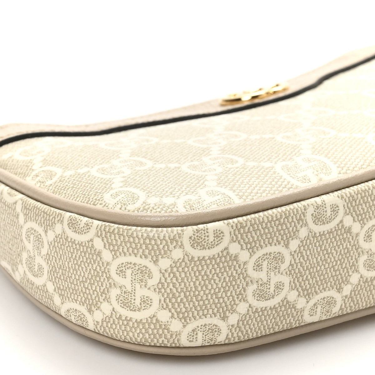 GG Supreme Monogram Textured Dollar Calfskin Web Mini Ophidia GG Handbag Beige Mystic White Oatmeal product image 9,