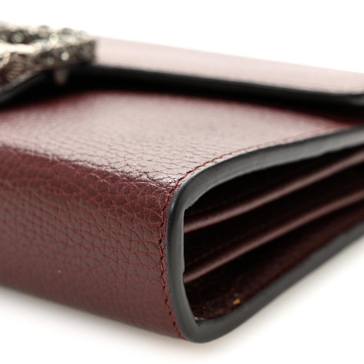 Dollar Calfskin Crystal Mini Dionysus Chain Wallet Vintage Bordeaux product image 10, provided for visual reference and