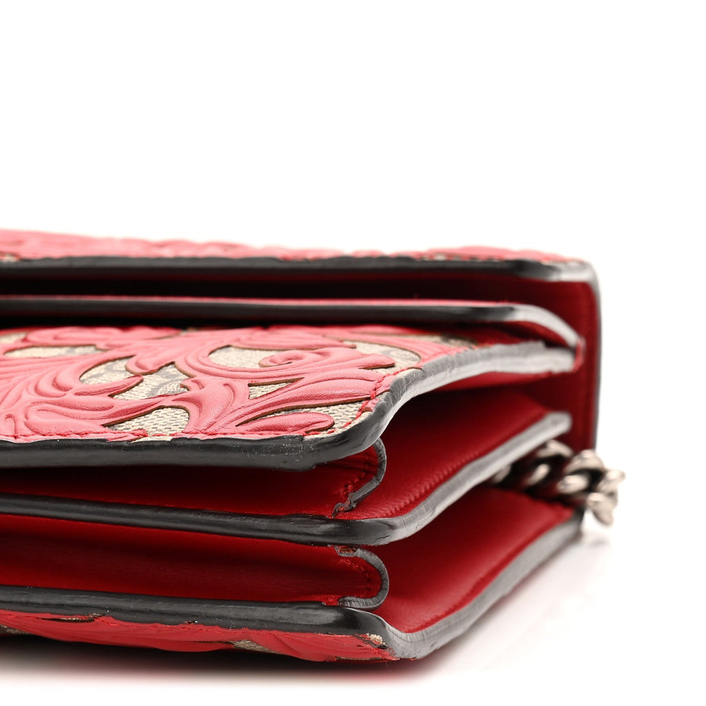GG Supreme Monogram Arabesque Dionysus Shoulder Bag Hibiscus Red product image 11, provided for visual reference and product