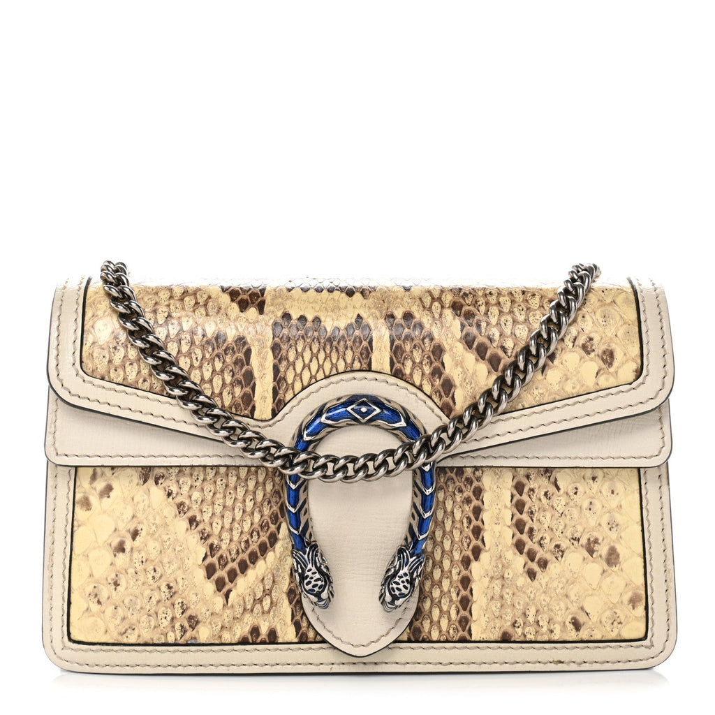Snakeskin Azalea Calfskin Enamel Super Mini Dionysus Shoulder Bag New Rock White Electric Blue product image 1, provided for