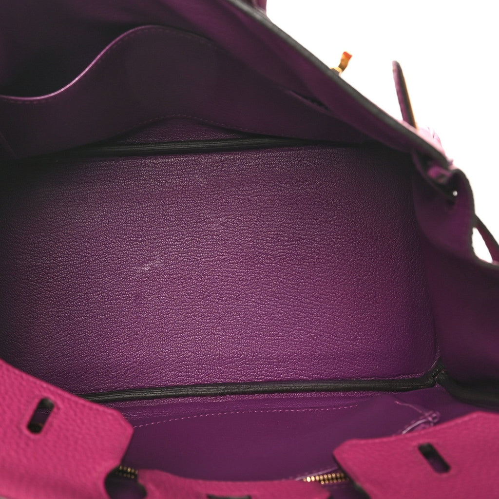 Togo Horseshoe Birkin 25 Rose Pourpre Cassis product image 5, provided for visual reference and product detail review