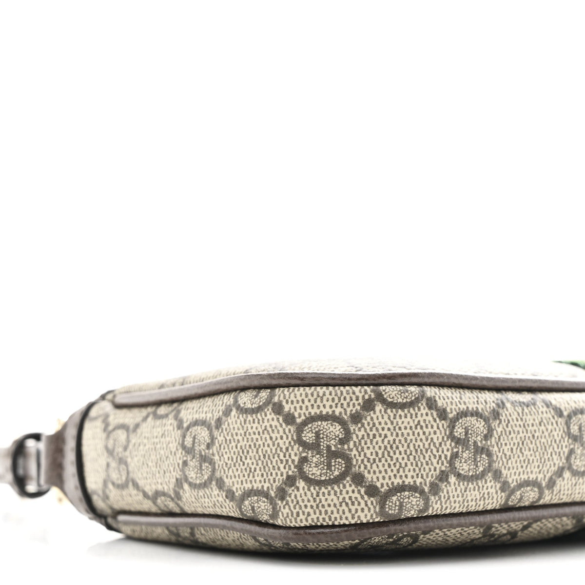 GG Supreme Monogram Textured Dollar Calfskin Web Mini Ophidia Shoulder Bag Beige Ebony New Acero product image 8, provided