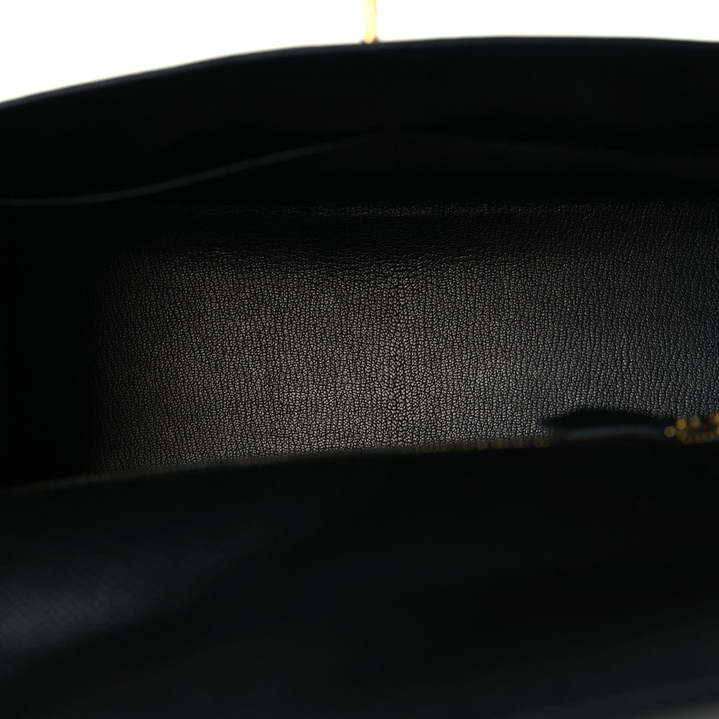 Epsom Kelly Sellier 28 Black product image 5, provided for visual reference and product detail review