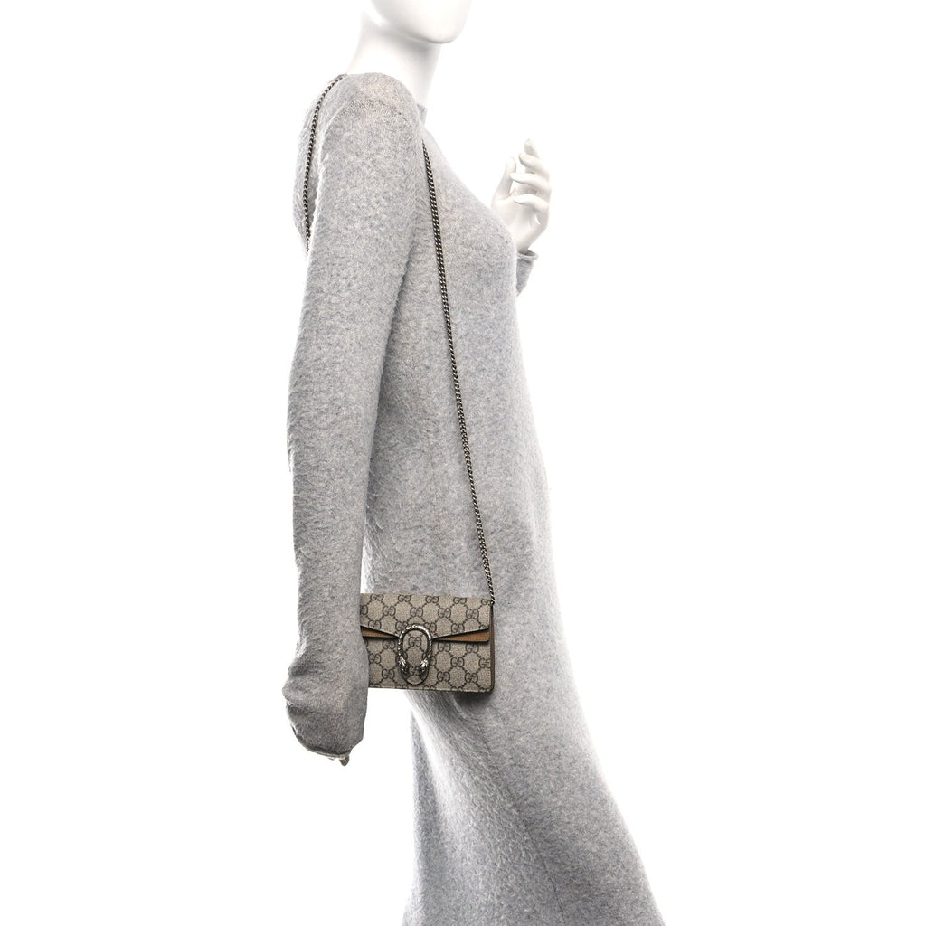 GG Supreme Monogram Super Mini Dionysus Shoulder Bag Taupe product image 2, provided for visual reference and product detail