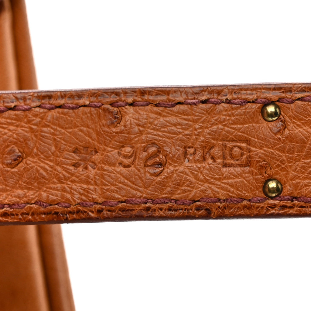 Ostrich Birkin 30 Cognac product image 7, provided for visual reference and product detail review