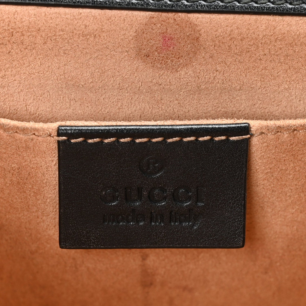 Calfskin GG Supreme Monogram Small Padlock Shoulder Bag Black Gold product image 6, provided for visual reference and
