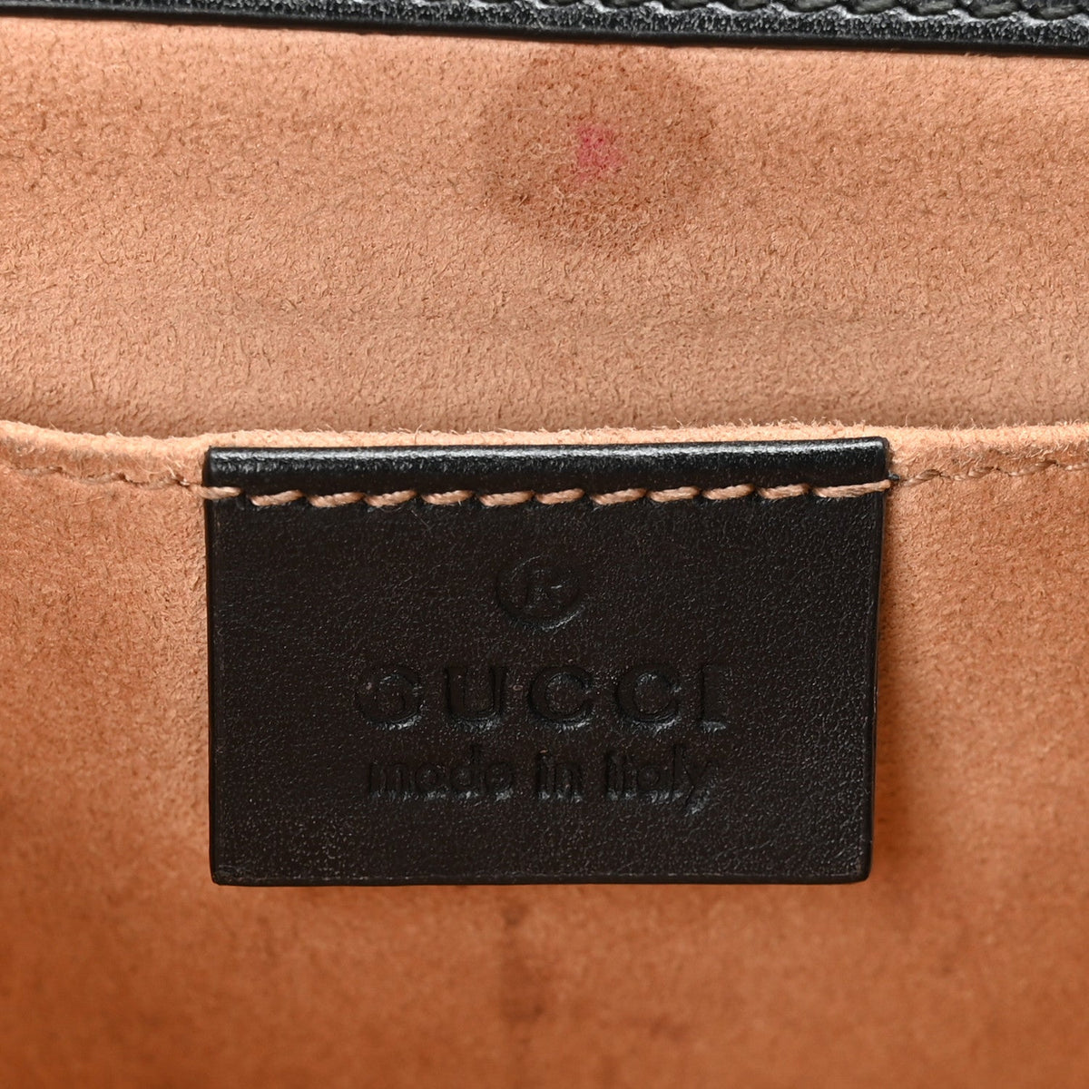 Calfskin GG Supreme Monogram Small Padlock Shoulder Bag Black Gold product image 6, provided for visual reference and