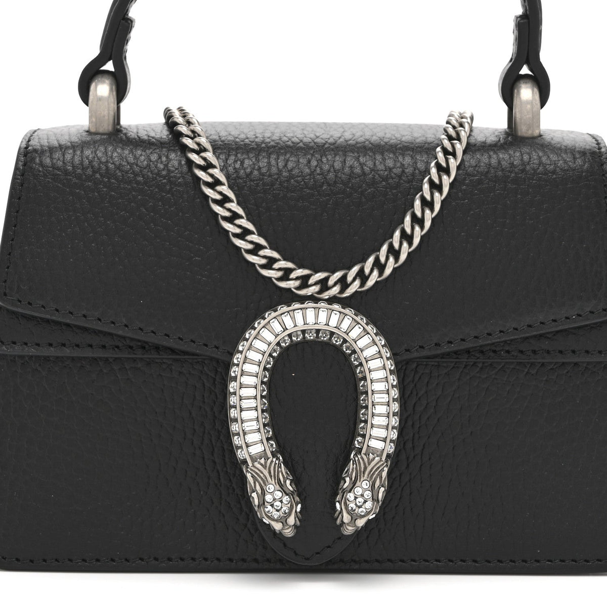 Dollar Calfskin Crystal Mini Dionysus Top Handle Bag Black Crystal product image 8, provided for visual reference and