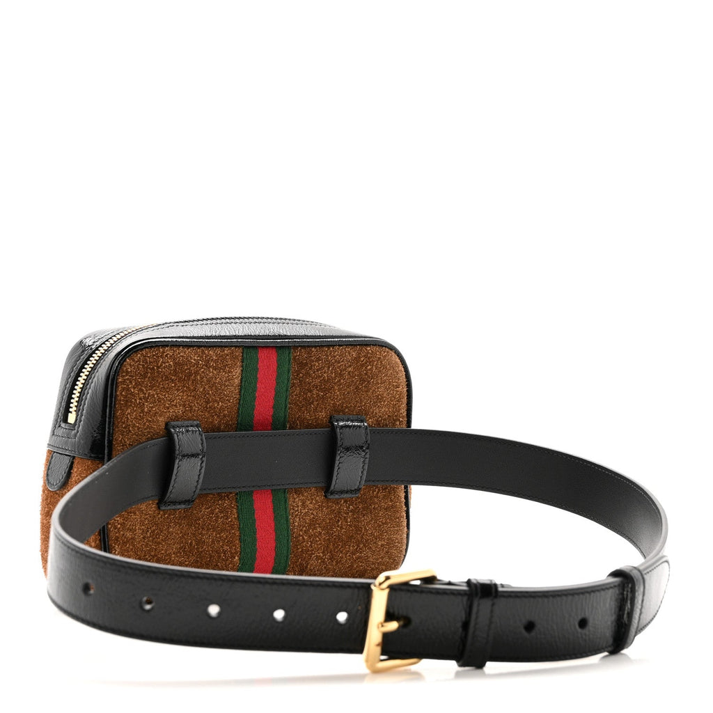 Suede Small Ophidia Belt Bag 85 34 Brown product image 3, provided for visual reference and product detail review