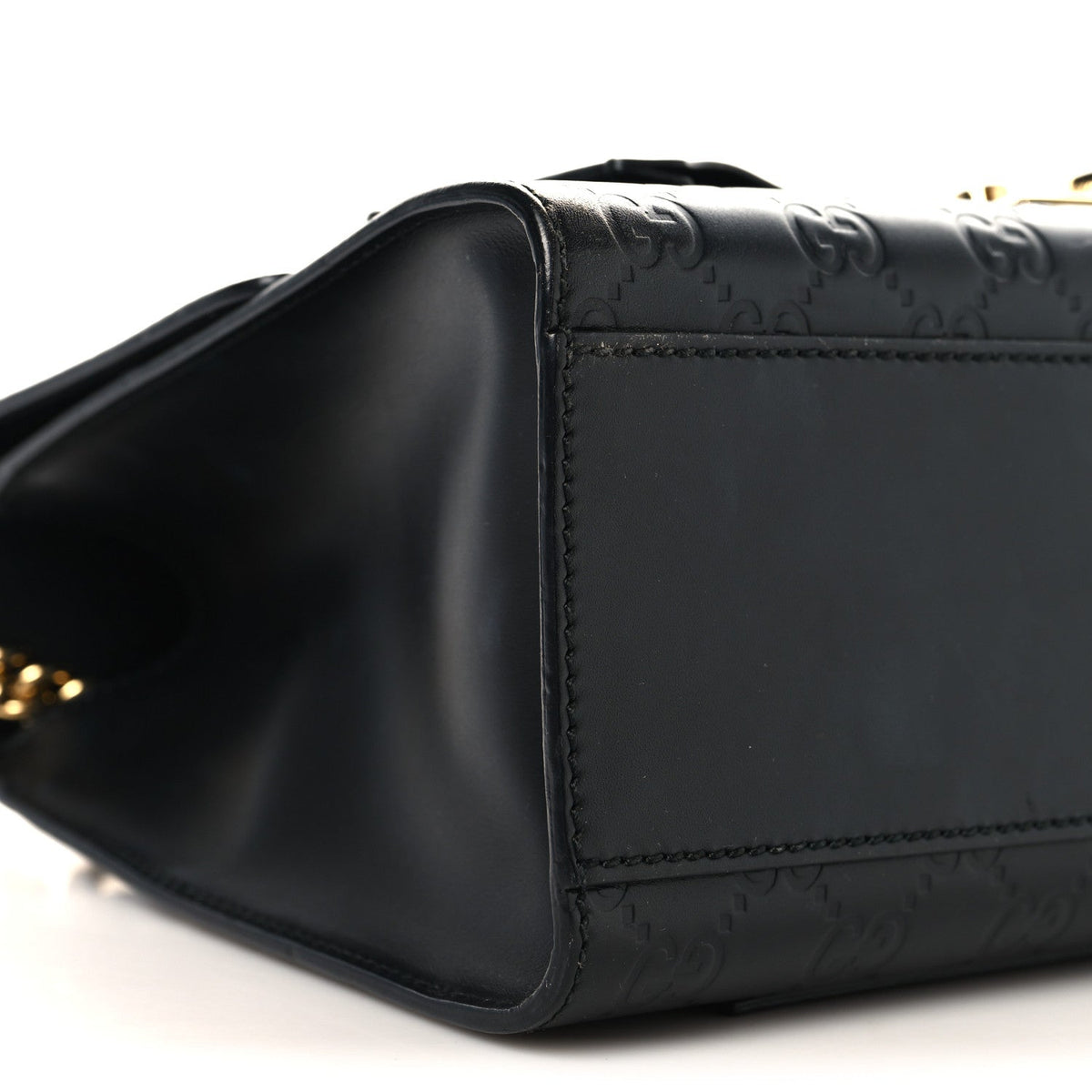 Guccissima Medium Padlock Shoulder Bag Black product image 9, provided for visual reference and product detail review