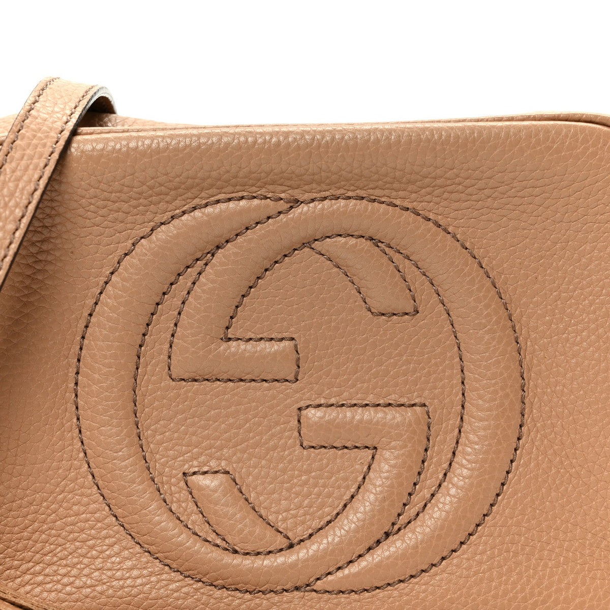 Pebbled Calfskin Small Soho Disco Bag Rose Beige product image 9, provided for visual reference and product detail review