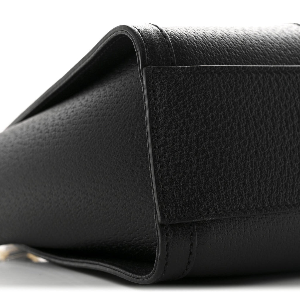Textured Calfskin Web Small Ophidia Tote Bag Black product image 9, provided for visual reference and product detail review