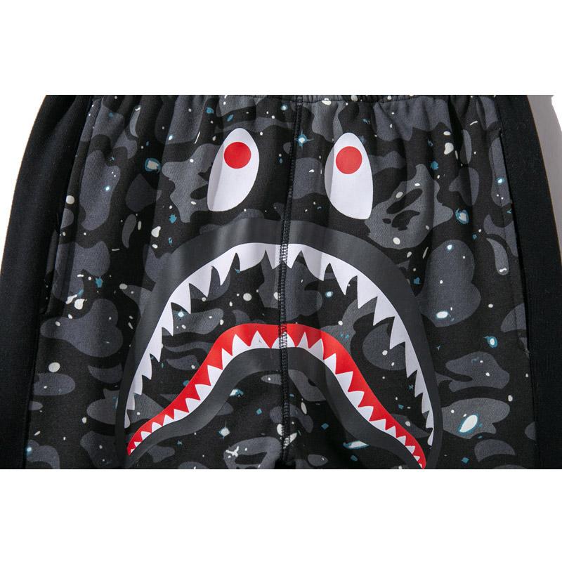 Bathing Ape Pant Shark Head Print Luminous Starry Sky Trousers Men and Women Casual Pants Sweatpants product image 5,