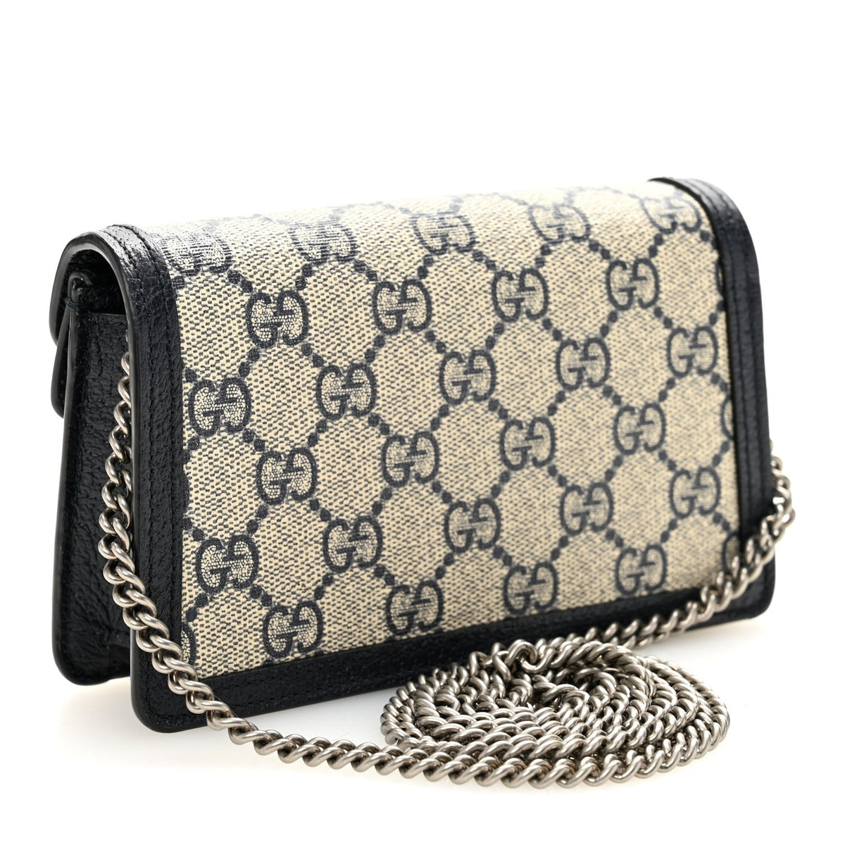 GG Supreme Monogram Textured Dollar Calfskin Super Mini Dionysus Shoulder Bag Beige Blue product image 3, provided for
