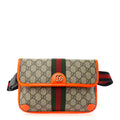 GG Supreme Monogram Web Small Ophidia Belt Bag Beige Ebony Orange Fluo product image 1, provided for visual reference and