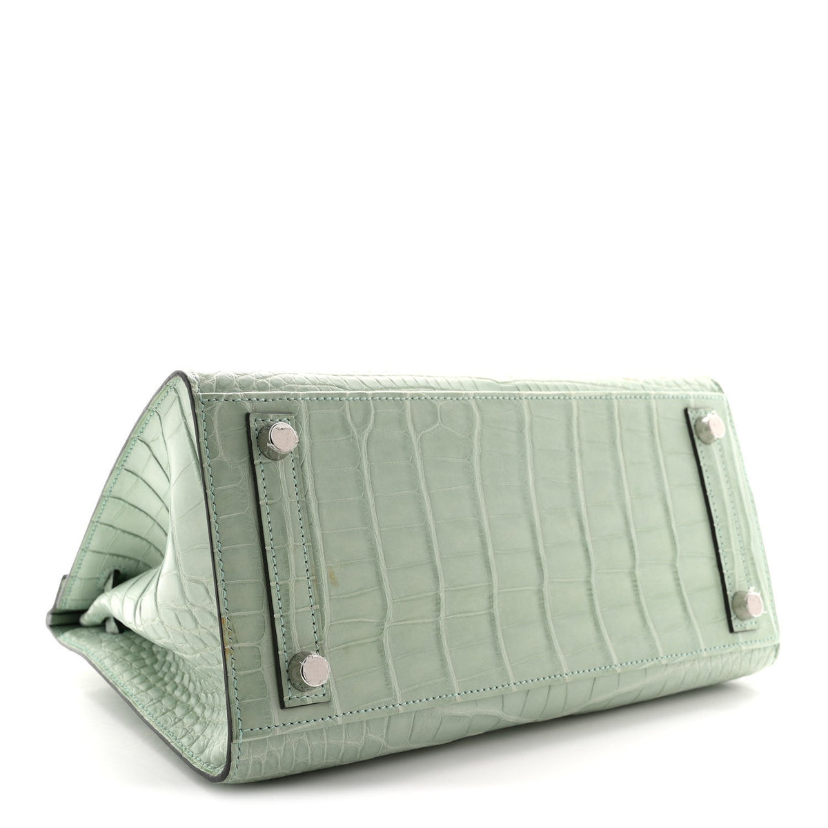 Matte Alligator Birkin Sellier 25 Vert D'eau product image 4, provided for visual reference and product detail review