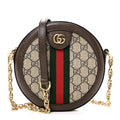 GG Supreme Monogram Web Mini Ophidia Round Shoulder Bag Brown product image 1, provided for visual reference and product