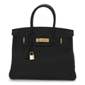 Togo Birkin 30 Black product image 1, provided for visual reference and product detail review