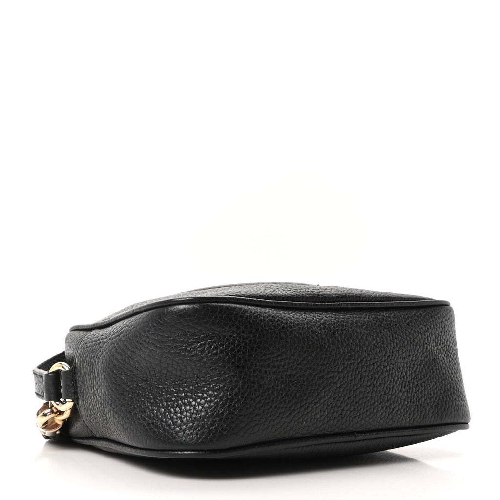 Pebbled Calfskin Small Soho Disco Bag Black product image 4, provided for visual reference and product detail review