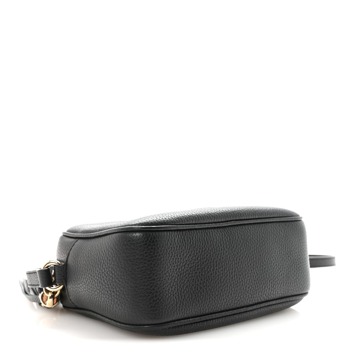 Pebbled Calfskin Small Soho Disco Bag Black product image 4, provided for visual reference and product detail review