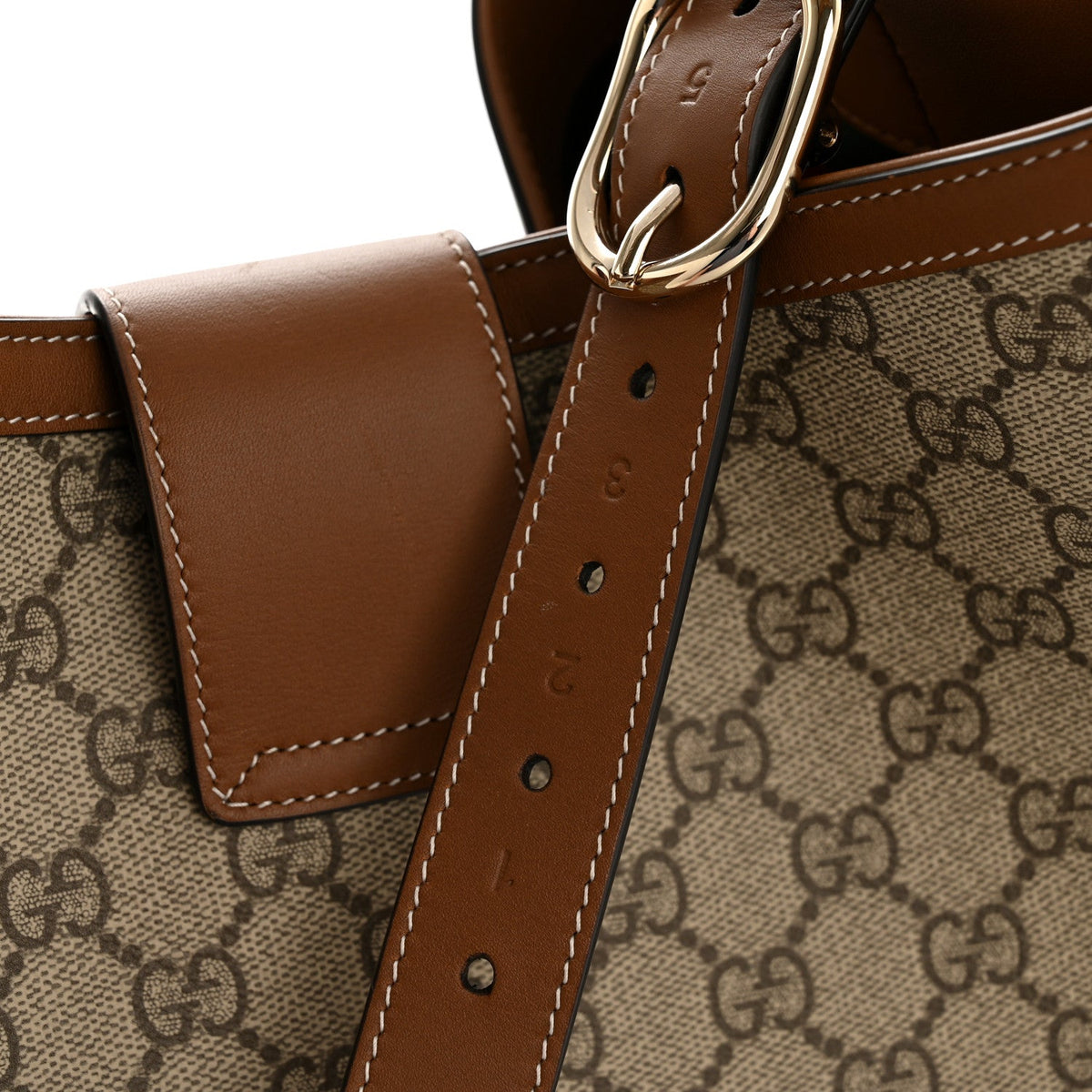 GG Icon Monogram Padlock Shoulder Bag Beige Dark Brown product image 15, provided for visual reference and product detail
