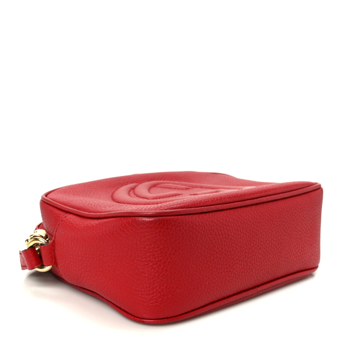 Pebbled Calfskin Small Soho Disco Bag Tabasco Red product image 4, provided for visual reference and product detail review