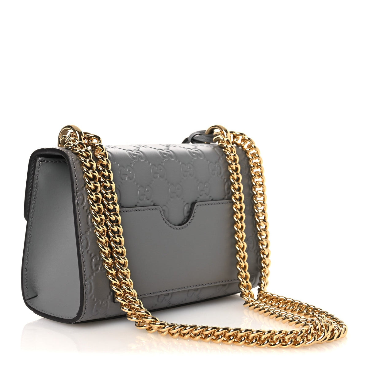 Guccissima Small Padlock Shoulder Bag Grey product image 2, provided for visual reference and product detail review