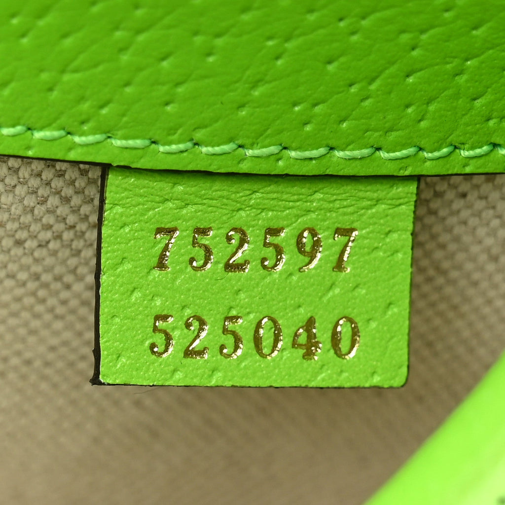 GG Supreme Monogram Web Small Ophidia Belt Bag Beige Ebony Electric Green product image 7, provided for visual reference and