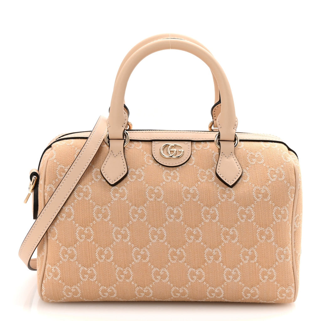 Summer Denim Calfskin GG Monogram Small Ophidia Top Handle Bag Souffle Rose product image 1, provided for visual reference