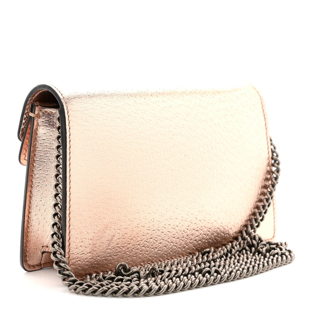 Metallic Calfskin Super Mini Dionysus Shoulder Bag Rose Gold product image 3, provided for visual reference and product