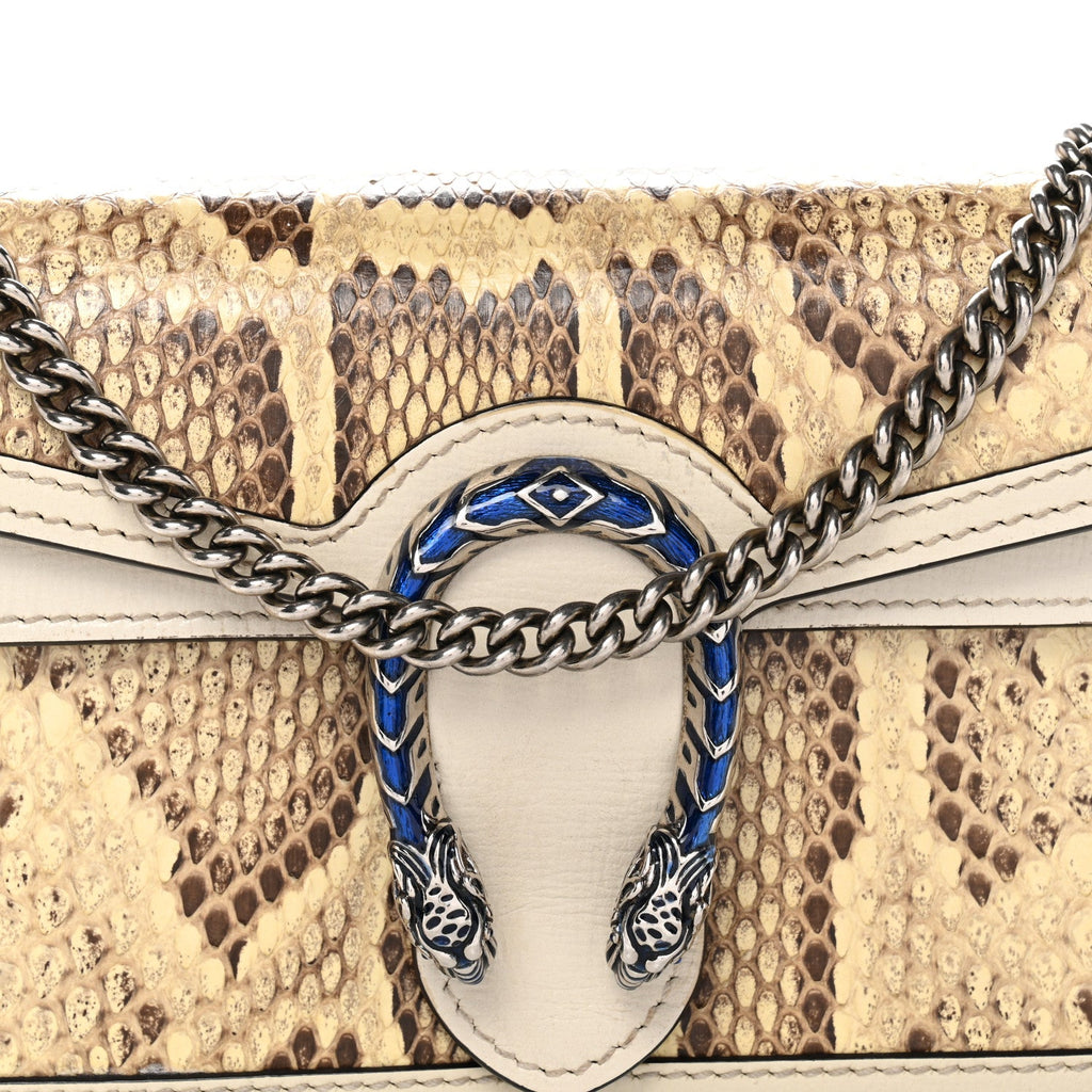 Snakeskin Azalea Calfskin Enamel Super Mini Dionysus Shoulder Bag New Rock White Electric Blue product image 7, provided for