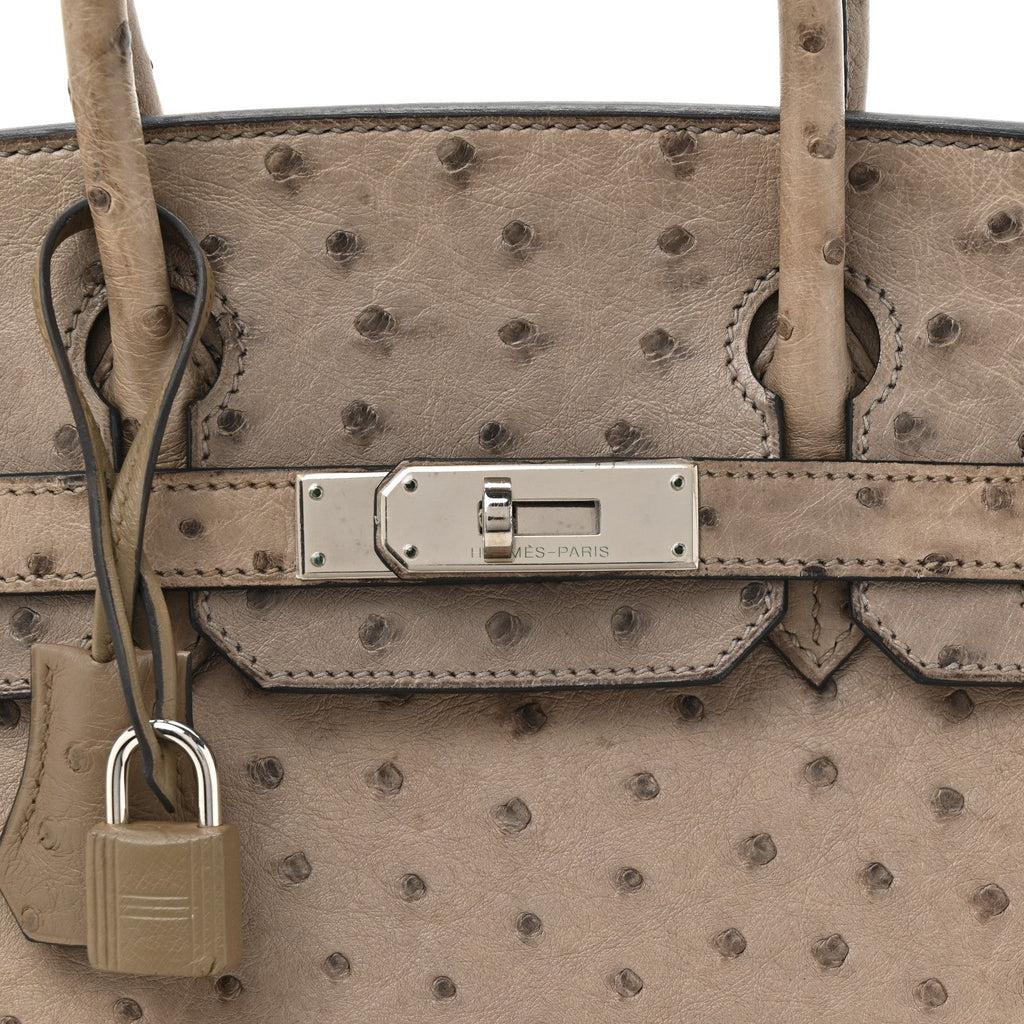 Ostrich Birkin 30 Mousse product image 8, provided for visual reference and product detail review