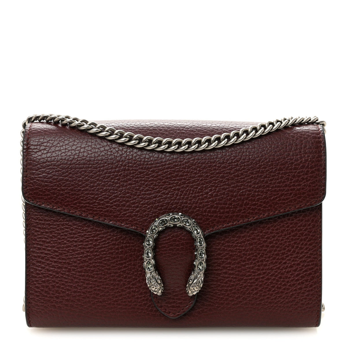 Dollar Calfskin Crystal Mini Dionysus Chain Wallet Vintage Bordeaux product image 1, provided for visual reference and