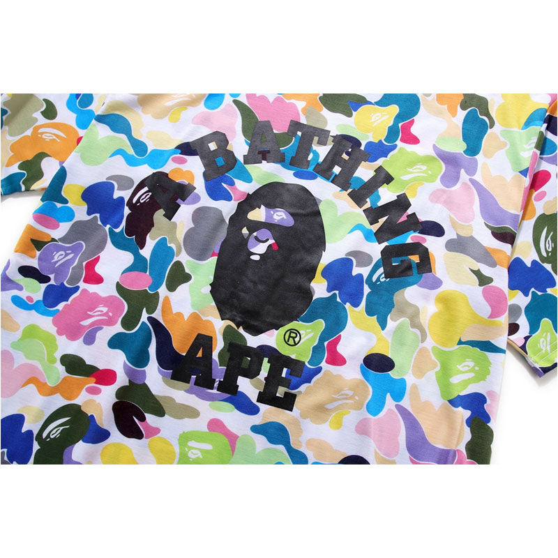Bape Bearbrick T-Shirt Cartoon Printed Color T-Shirt Casual Loose Men And Women Same Style product image 4, provided for