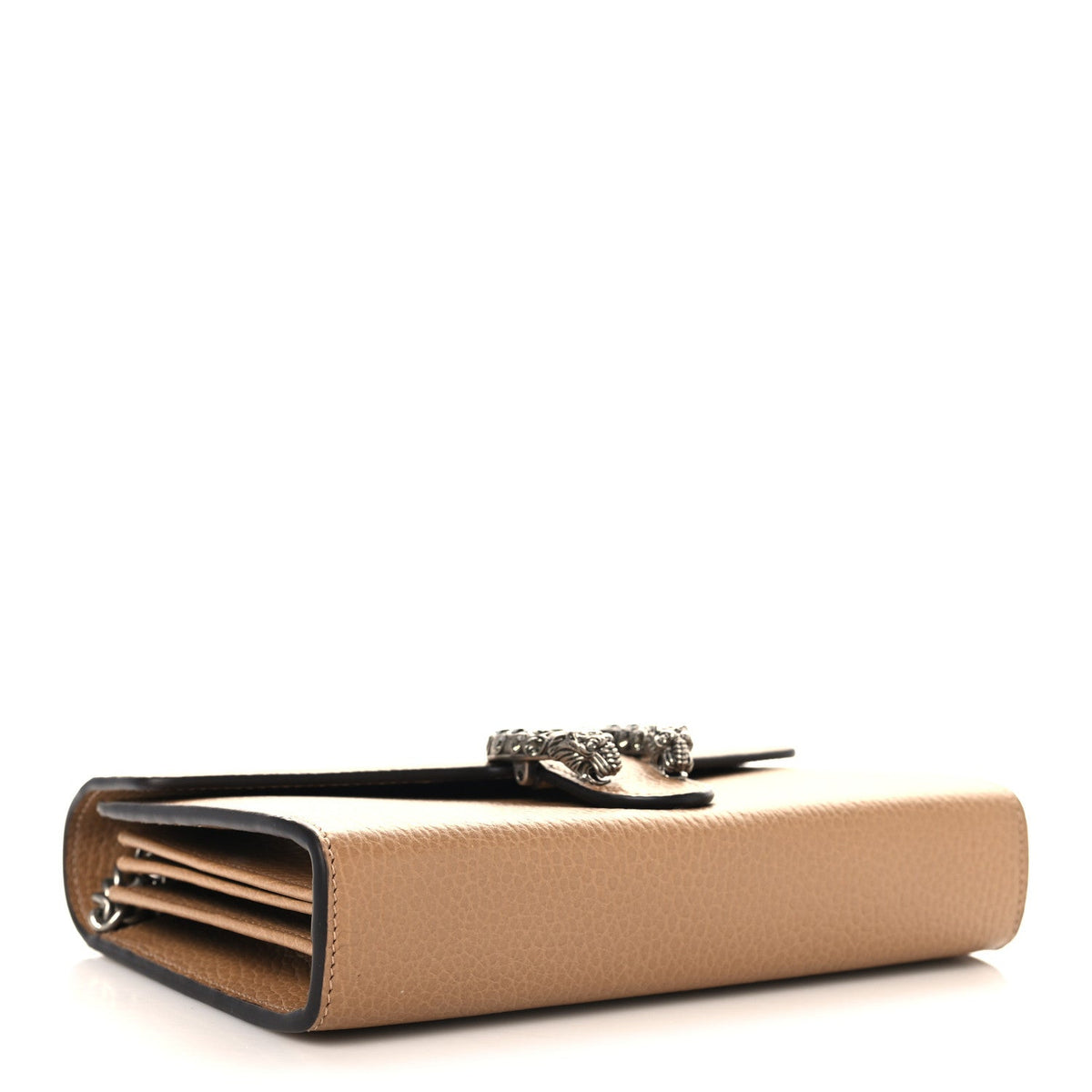 Dollar Calfskin Crystal Mini Dionysus Chain Wallet Natural Tan Black Diamond product image 4, provided for visual reference