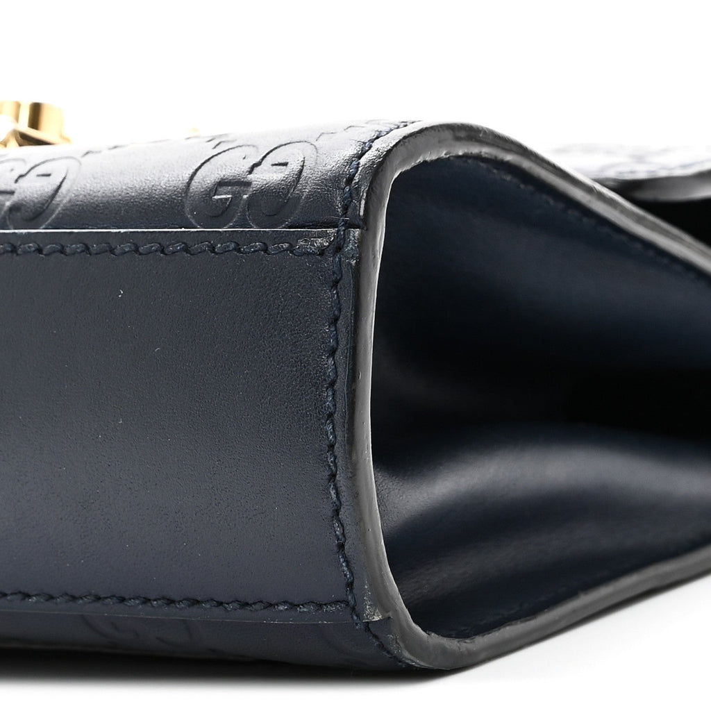 Guccissima Small Padlock Shoulder Bag Blue Agata product image 10, provided for visual reference and product detail review