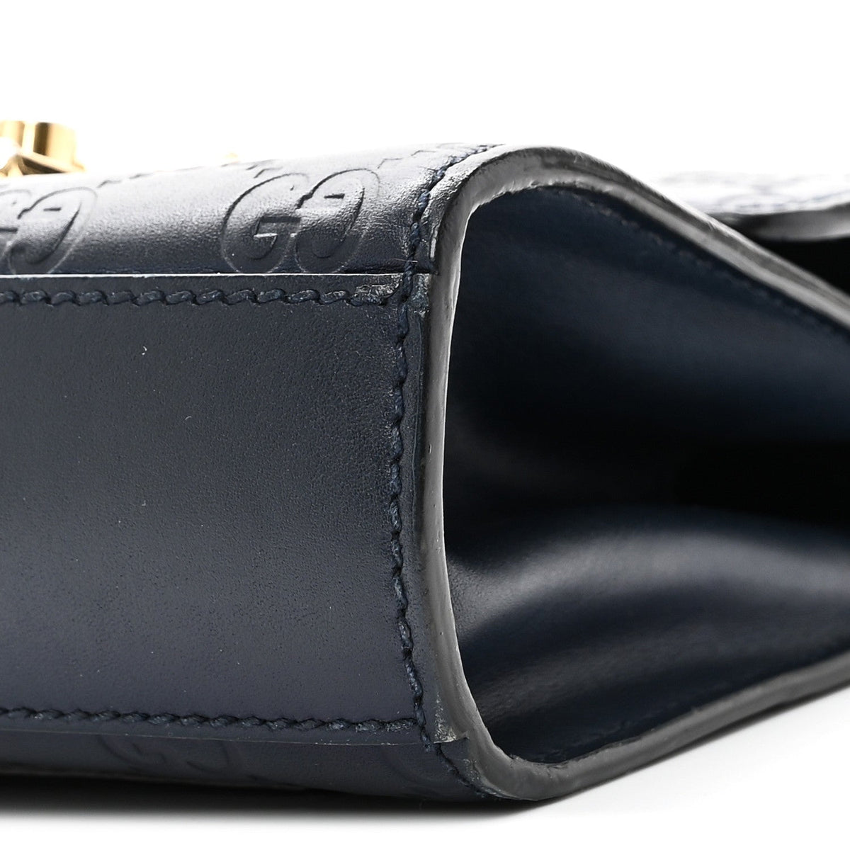 Guccissima Small Padlock Shoulder Bag Blue Agata product image 10, provided for visual reference and product detail review
