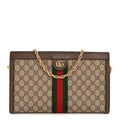 GG Supreme Monogram Web Medium Ophidia Chain Shoulder Bag Brown product image 1, provided for visual reference and product