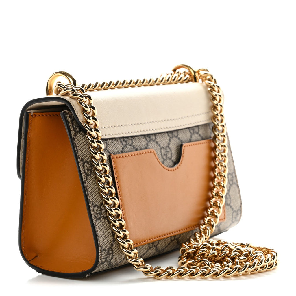 GG Supreme Monogram Calfskin Small Padlock Shoulder Bag Beige Mystic White Sun Oil product image 3, provided for visual