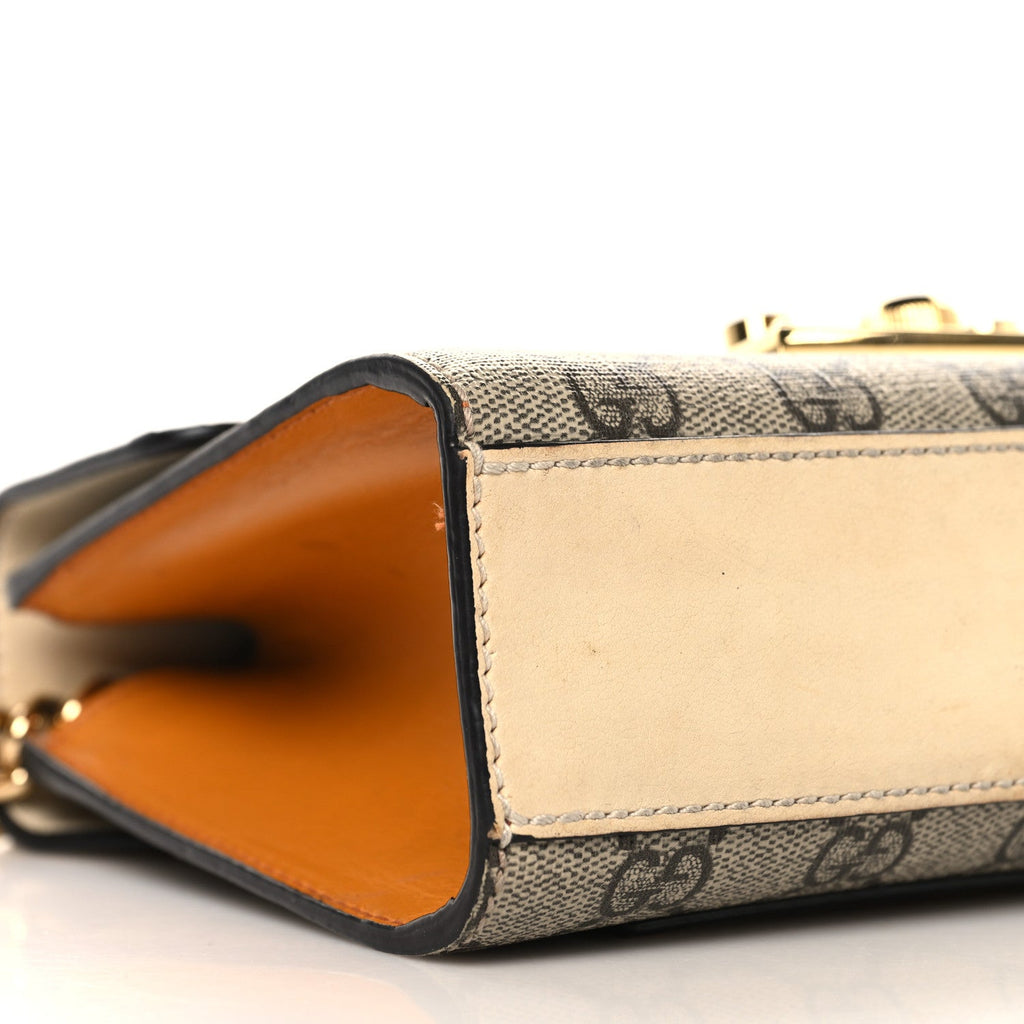 GG Supreme Monogram Calfskin Small Padlock Shoulder Bag Beige Mystic White Sun Oil product image 8, provided for visual