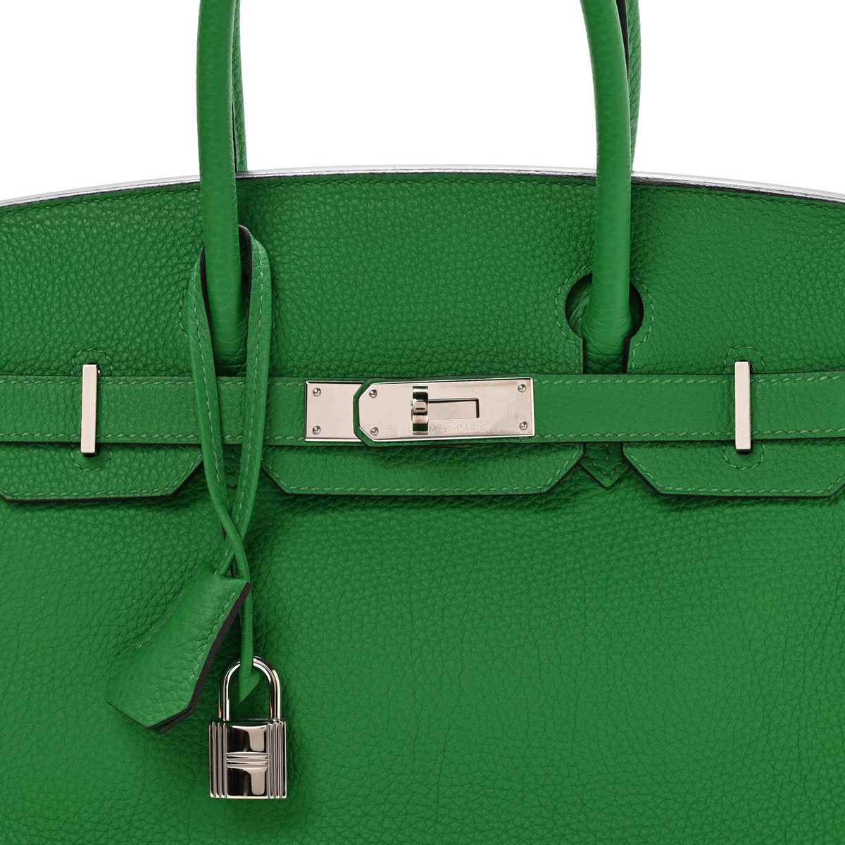 Taurillon Clemence Birkin 30 Menthe product image 8, provided for visual reference and product detail review