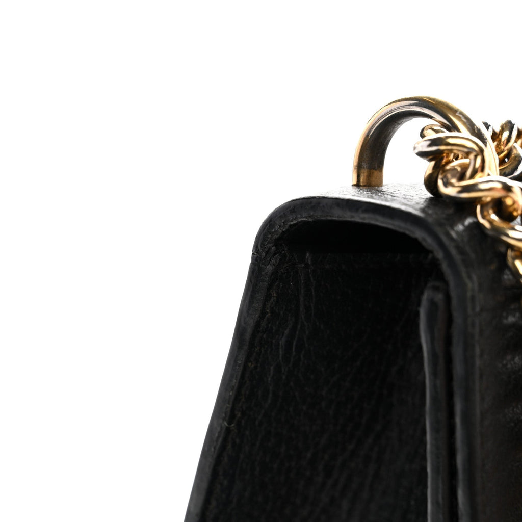 Grained Calfskin Bee Star Small Padlock Shoulder Bag Black product image 19, provided for visual reference and product