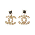 Chanel Pearl Pendant 18K Gold Earrings product image 1, provided for visual reference and product detail review