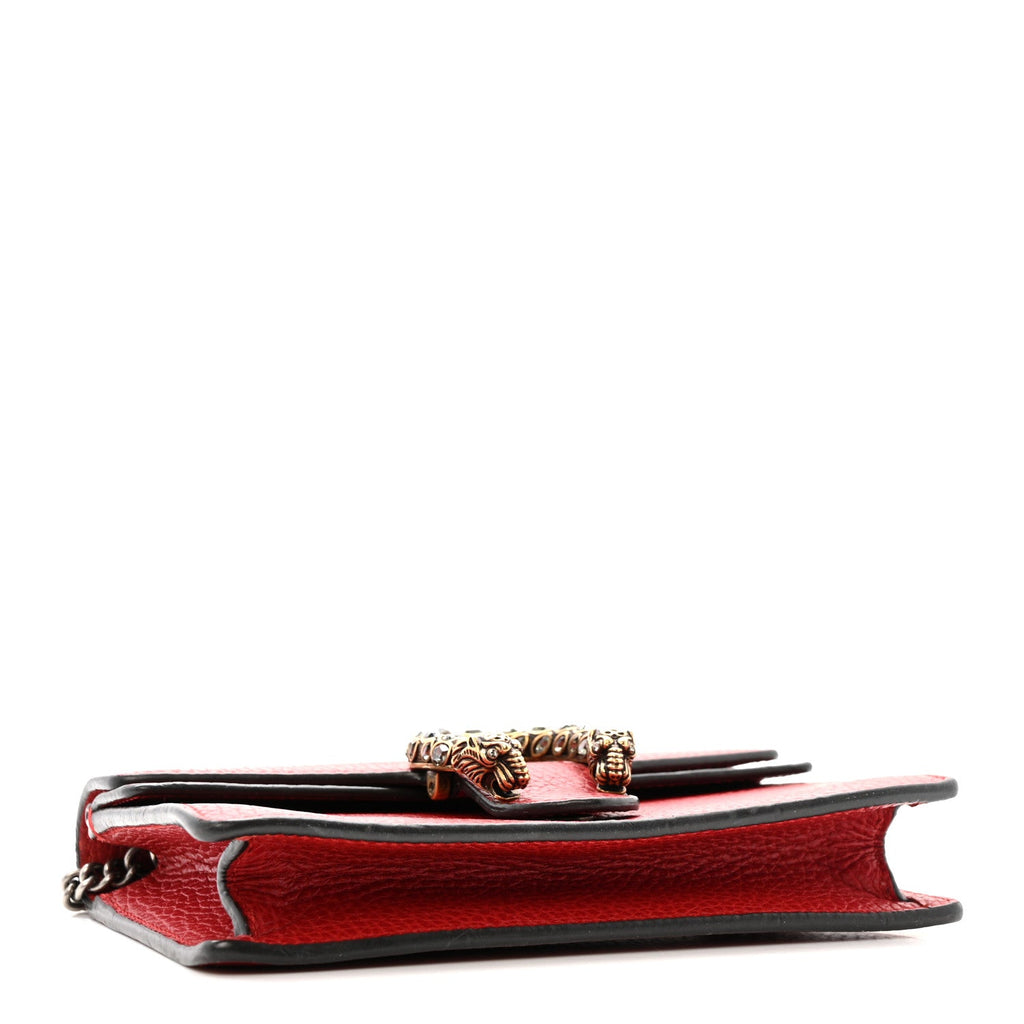 Calfskin Super Mini Dionysus Shoulder Bag Hibiscus Red product image 4, provided for visual reference and product detail