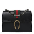Calfskin Web Small Dionysus Shoulder Bag Black product image 1, provided for visual reference and product detail review