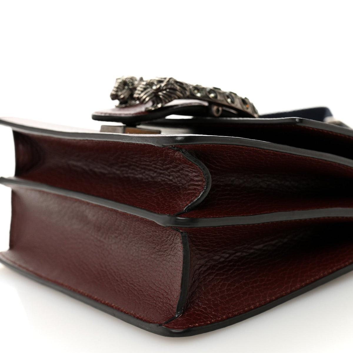 Dollar Calfskin Crystal Web Mini Dionysus Bamboo Top Handle Bag Vintage Bordeaux Black Diamond product image 10, provided