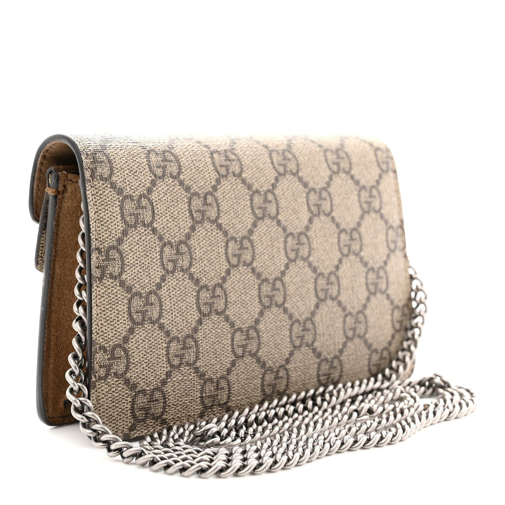 GG Supreme Monogram Super Mini Dionysus Shoulder Bag Taupe product image 3, provided for visual reference and product detail