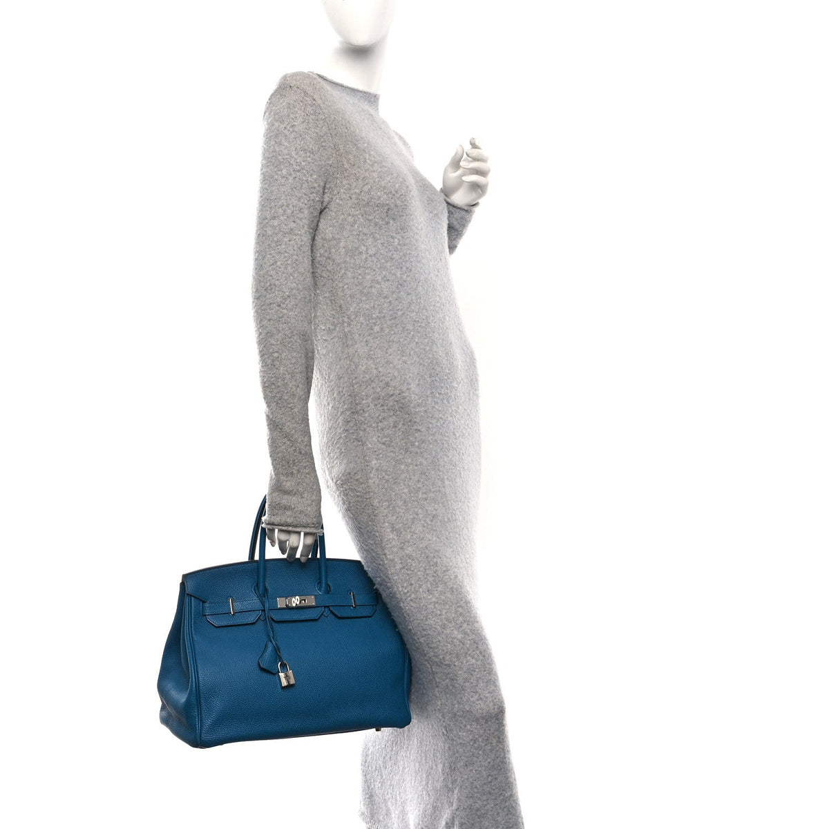 Togo Birkin 35 Bleu Izmir product image 2, provided for visual reference and product detail review
