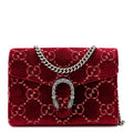 Velvet GG Monogram Mini Dionysus Chain Wallet Red Cipria product image 1, provided for visual reference and product detail